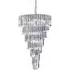 Sigma 9 Lamp Chrome Spiral Ceiling Light with Acrylic Prisms