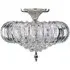 Sigma Semi Flush Oval Chandelier Ceiling Light - Chrome