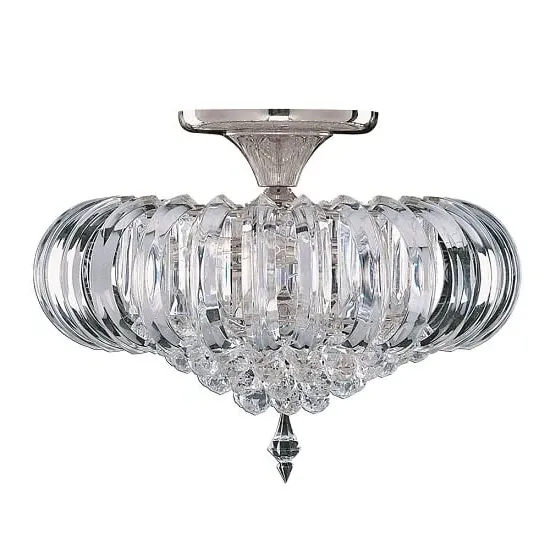 Sigma Semi Flush Oval Chandelier Ceiling Light - Chrome image