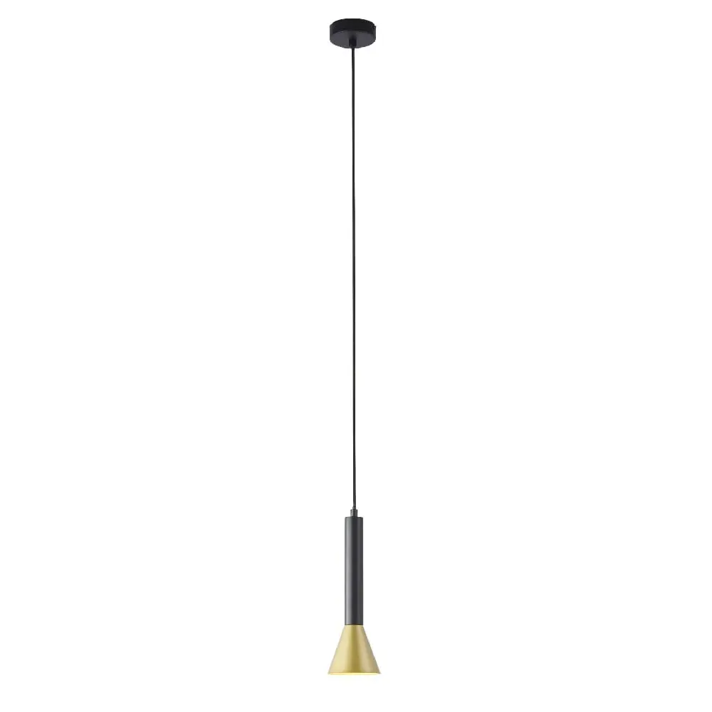 Signal Gold Shade Pendant Light - Black, Gold image