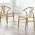 Sikeston Oak Dining Chairs - Pair - Rattan