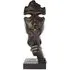 Silence Poly Design Sculpture - Antique Bronze, Grey