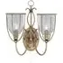 Silhouette 2 Light Wall Bracket - Antique Brass, Glass
