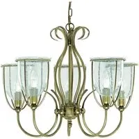 Silhouette 5 Light Ceiling Fitting - Antique Brass