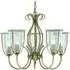 Silhouette 5 Light Ceiling Fitting - Antique Brass