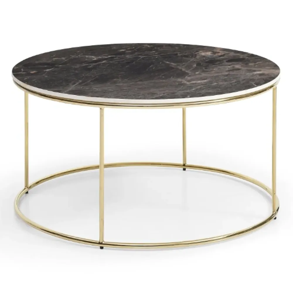 Silvis Coffee Table - Brown, Ceramic