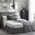 Silvis Double Storage Ottoman Bed - Grey, Velvet