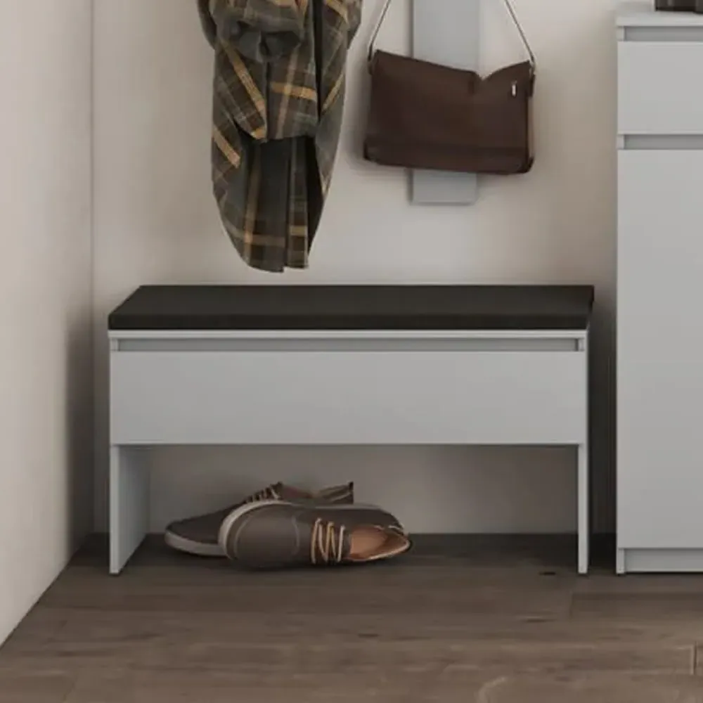 Silvis Hallway Seating Bench with Storage - Grey image