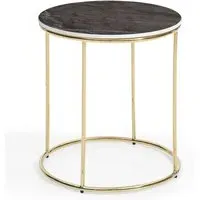 Silvis Side Table - Brown, Ceramic