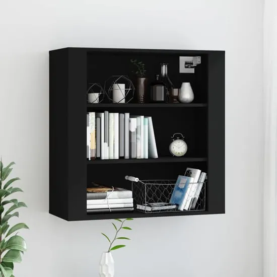 Silvis Wall Shelving Unit - Black, Engineered Wood image