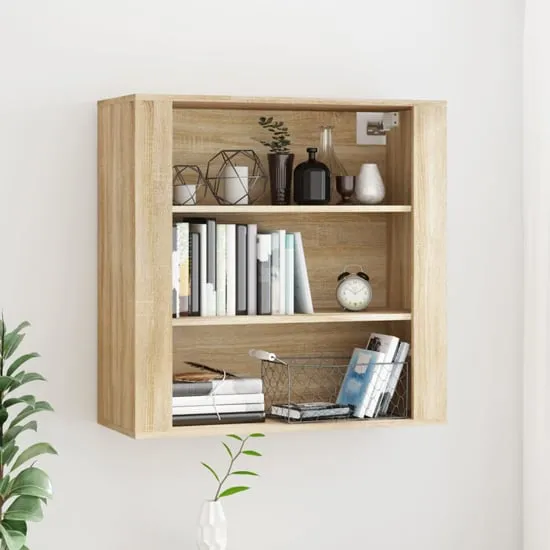 Silvis Wall Shelving Unit - Sonoma Oak, Engineered Wood