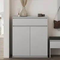Silvis Wide Hallway Storage Cabinet with 2 Doors - Grey alternate view
