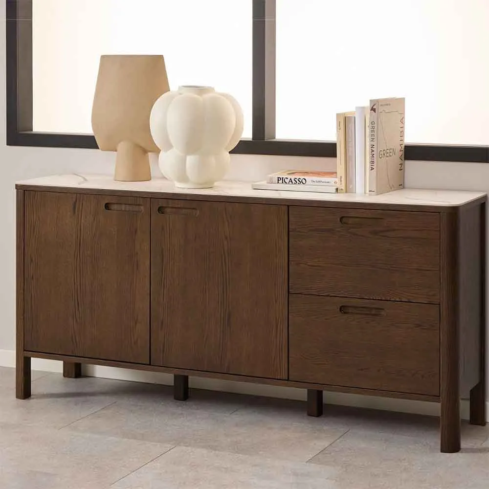 Simcoe Sideboard with Storage - Cream, Ceramic