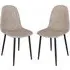 Simons Dining Chairs Set of 2 - Fawn, Faux Leather