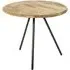 Simons Large Round Side Table - Oak, Black Metal
