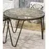 Simons Round Side Table - Clear Glass, Anthracite Metal