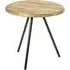 Simons Small Round Side Table - Oak, Black Metal