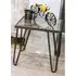 Simons Square Side Table - Clear Glass, Anthracite Metal