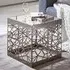 Simons Square Side Table - Clear Glass, Bronze Metal