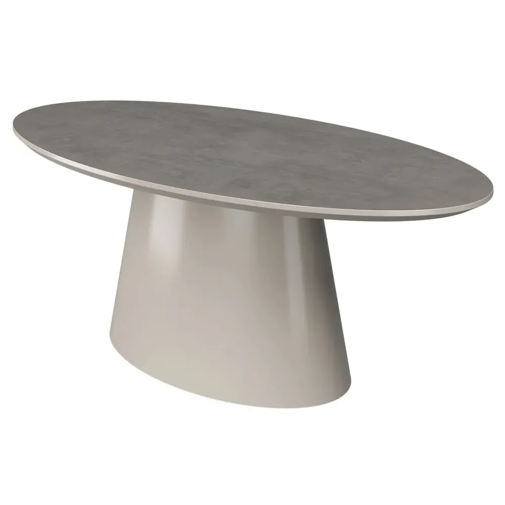 Simpsonville Oval Coffee Table - Grey, MDF