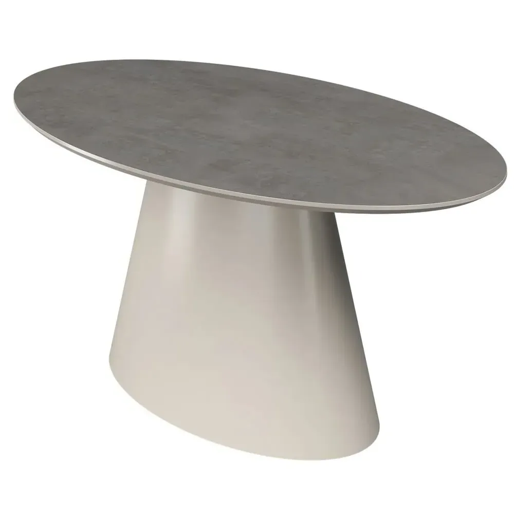 Simpsonville Oval Dining Table - Grey, MDF