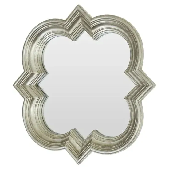 Sims Arabesque Design Wall Mirror - Weathered Silver