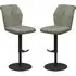 Simsbury Bar Chairs Pair - Green, Fabric