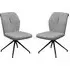 Simsbury Dining Chairs Pair - Grey, Fabric