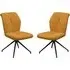 Simsbury Dining Chairs Pair - Mustard, Fabric