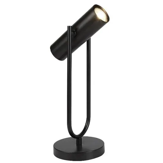 Single Light Cylinder Shade Table Lamp - Black, Steel image