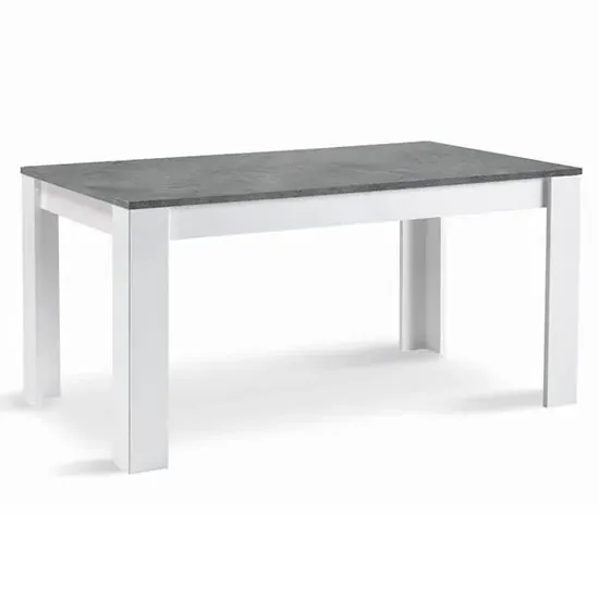 Sion 160cm Dining Table - White, MDF