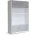 Sion Display Cabinet 2 Doors with LED - White, Concrete Effect