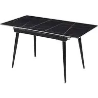 Sion Extendable Dining Table - Black, Sintered Ceramic Stone