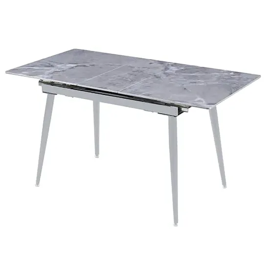 Sion Extendable Dining Table - Grey, Sintered Ceramic Stone
