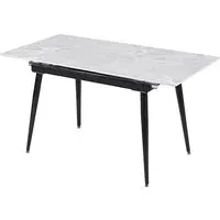 Sion Extendable Dining Table - White, Sintered Ceramic Stone