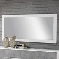 Sion Large Rectangular Wall Mirror - White, MDF