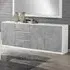 Sion Sideboard 3 Doors 3 Drawers - White, Concrete Effect