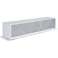 Sion TV Stand 4 Doors - White, MDF