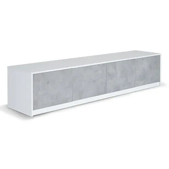 Sion TV Stand 4 Doors - White, MDF