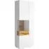 Sioux Tall Right Display Cabinet with LED - White, Oak