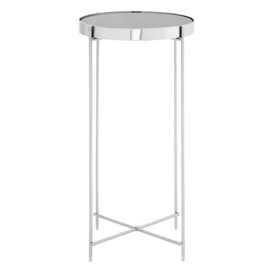 Sirius Tall Side Table - Grey, Mirrored Glass image