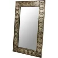 Siros Wall Mirror - Silver, Mango Wood