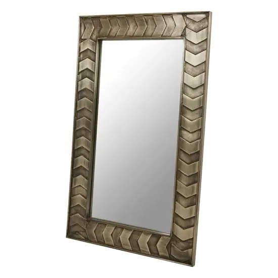 Siros Wall Mirror - Silver, Mango Wood