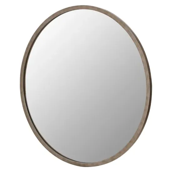 Siskin Round Wall Mirror - Antique Silver, Iron image