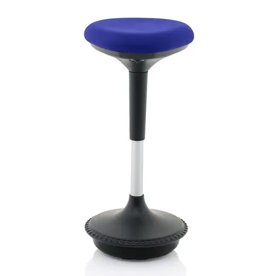Sitall Office Visitor Stool with Gas Lift - Blue, Fabric