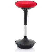 Sitall Office Visitor Stool with Gas Lift - Red, Fabric