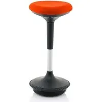 Sitall Office Visitor Stool with Gas Lift - Red, Fabric