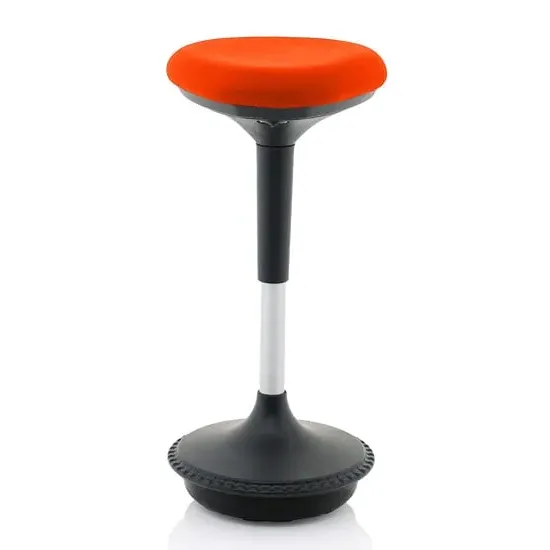 Sitall Office Visitor Stool with Gas Lift - Red, Fabric