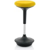 Sitall Office Visitor Stool with Gas Lift - Yellow, Fabric