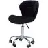 Sitoca Swivel Office Chair with Height Adjustment - Black, Velvet